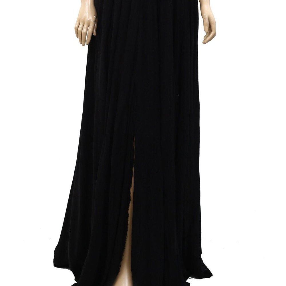 Free People Black Halter Maxi Dress with High Slit - Picture 8 of 11
